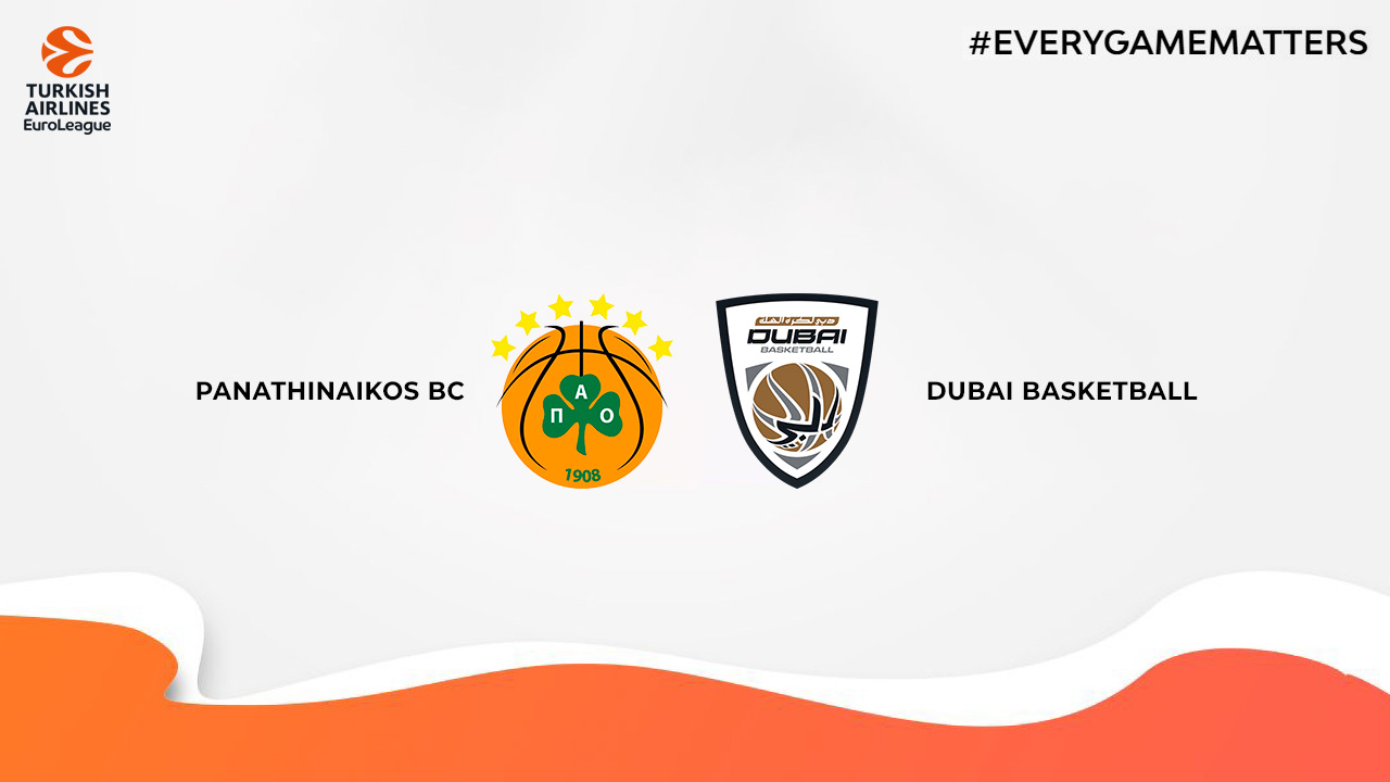 Panathinaikos BC vs Dubai Basketball poster Panathinaikos BC vs Dubai Basketball poster
