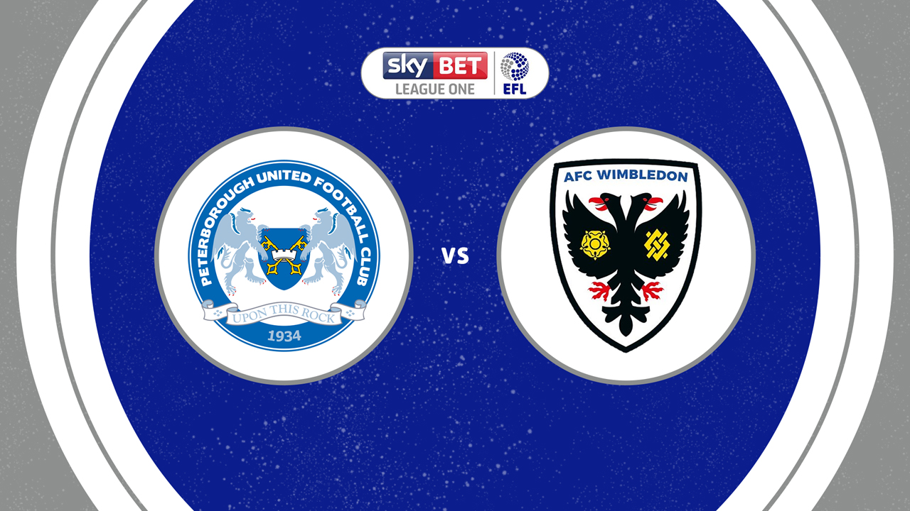 Peterborough United vs AFC Wimbledon poster