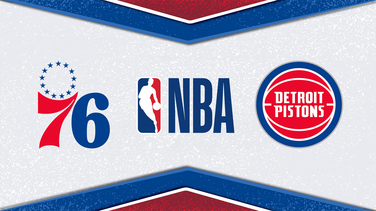Philadelphia 76ers vs Detroit Pistons poster