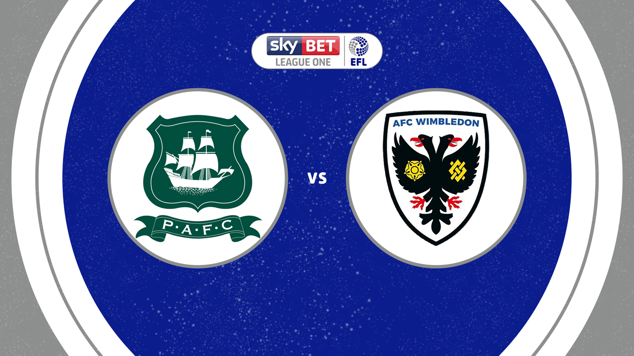 Plymouth Argyle vs AFC Wimbledon poster Plymouth Argyle vs AFC Wimbledon poster