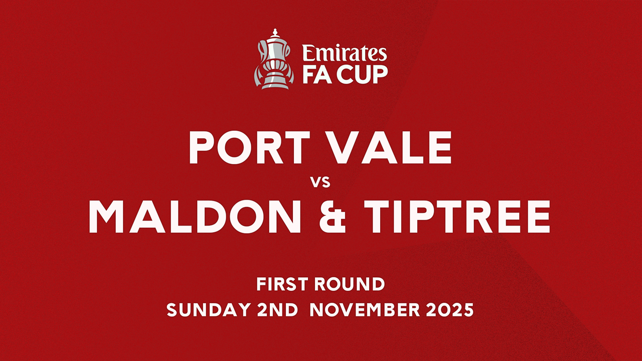 Port Vale vs Maldon and Tiptree poster