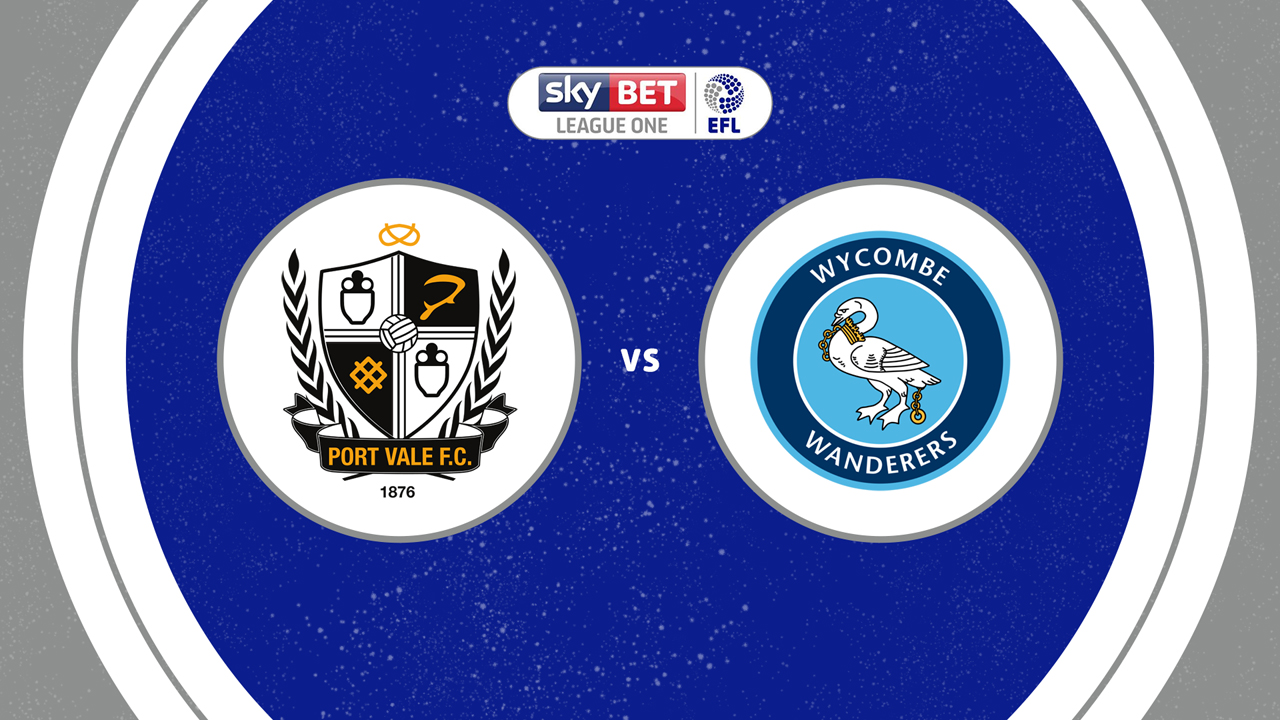 Port Vale vs Wycombe Wanderers poster Port Vale vs Wycombe Wanderers poster