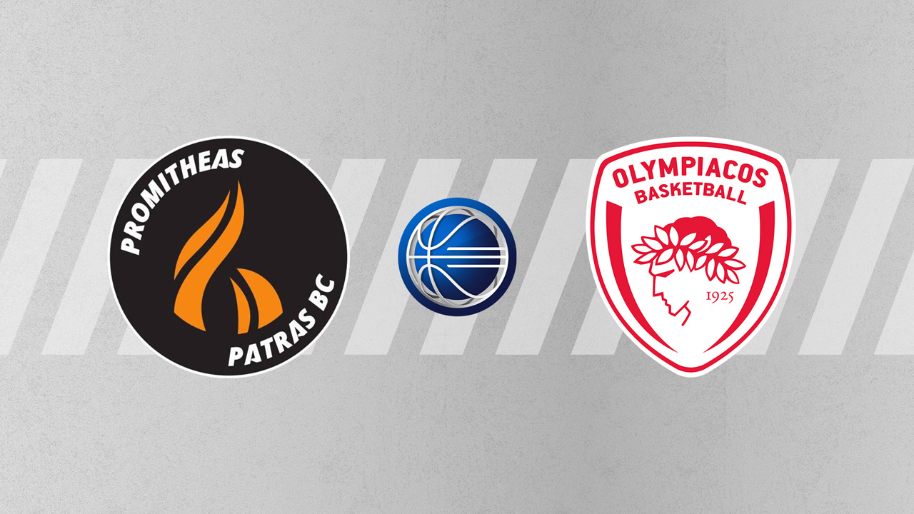 Promitheas Patras BC vs Olympiacos BC poster Promitheas Patras BC vs Olympiacos BC poster