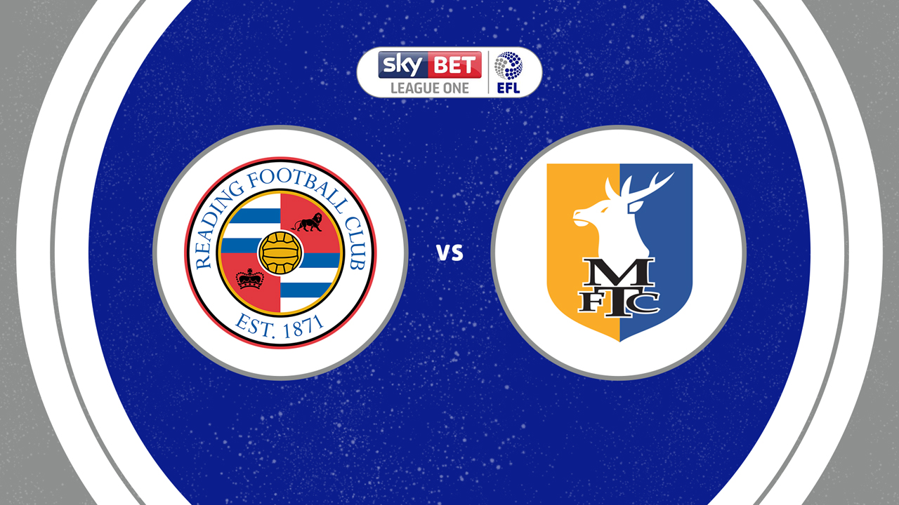 Reading vs Mansfield Town poster
