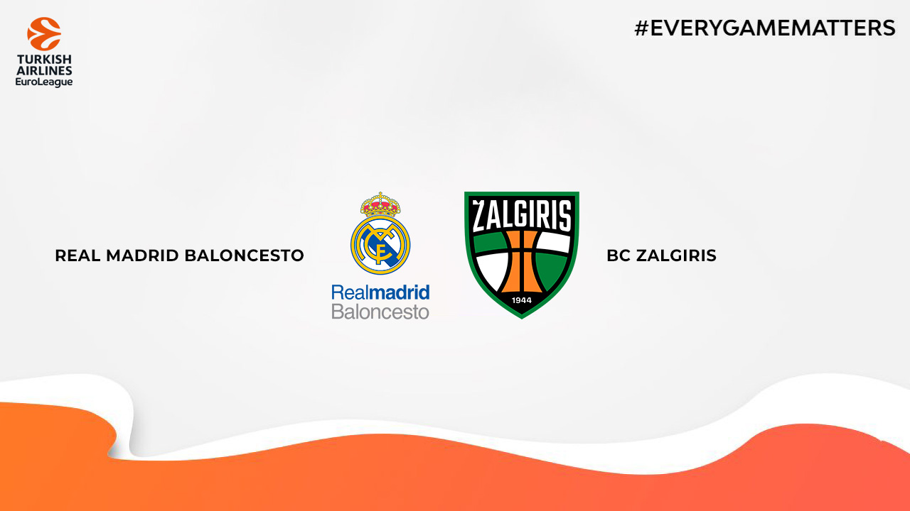 Real Madrid Baloncesto vs BC Žalgiris poster Real Madrid Baloncesto vs BC Žalgiris poster