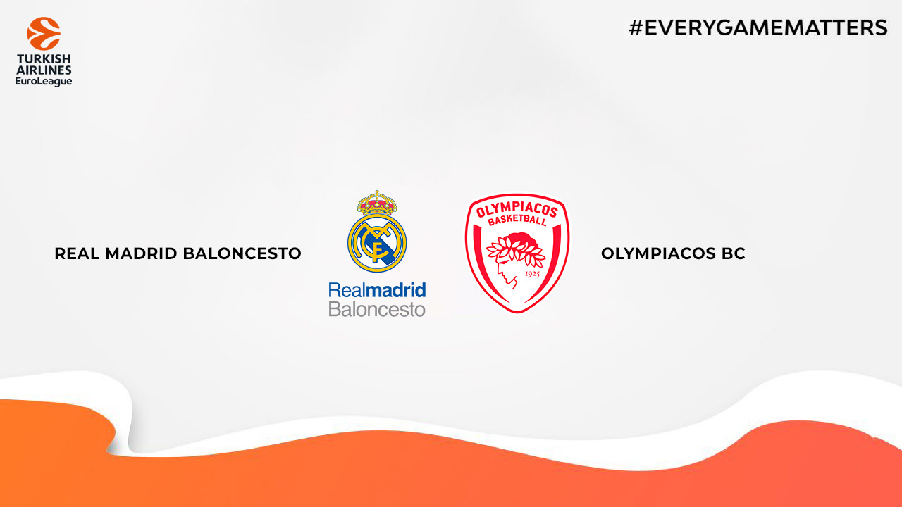 Real Madrid Baloncesto vs Olympiacos BC poster Real Madrid Baloncesto vs Olympiacos BC poster