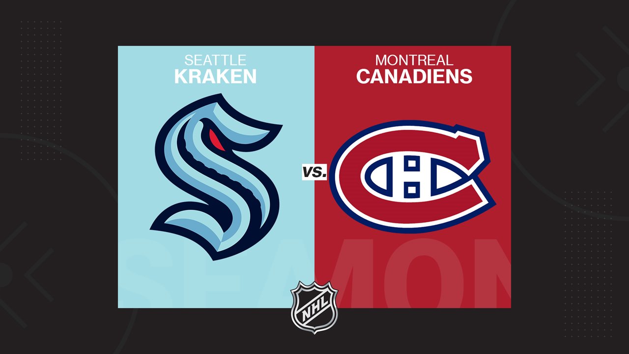 Seattle Kraken vs Montreal Canadiens poster
