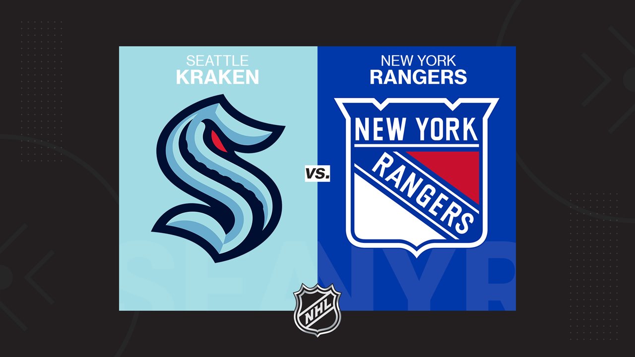 Seattle Kraken vs New York Rangers poster