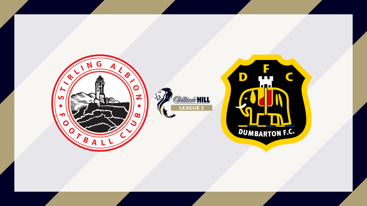 Stirling Albion vs Dumbarton poster Stirling Albion vs Dumbarton poster