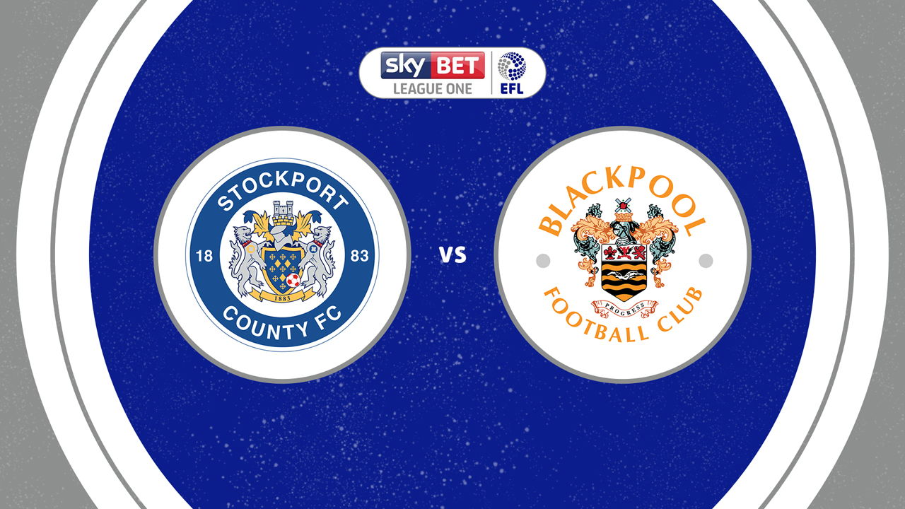 Stockport County vs Blackpool poster