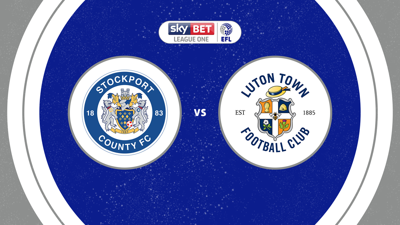 Stockport County vs Luton Town poster