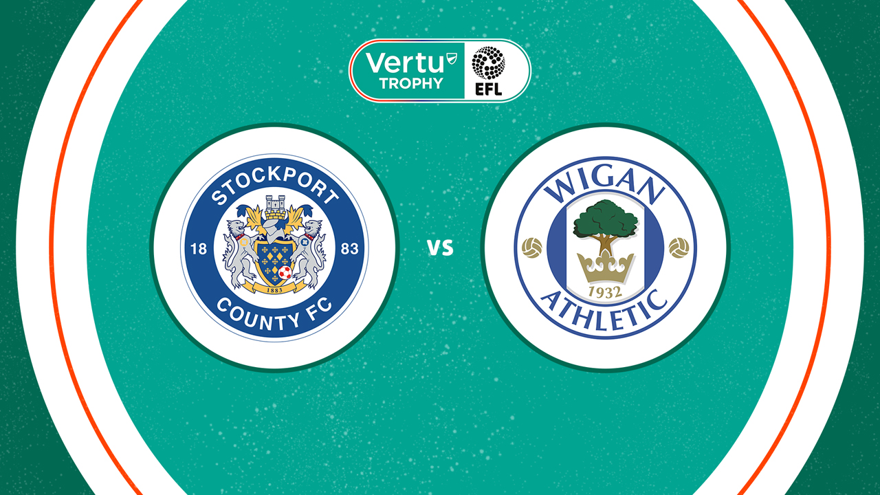 Stockport County vs Wigan Athletic poster