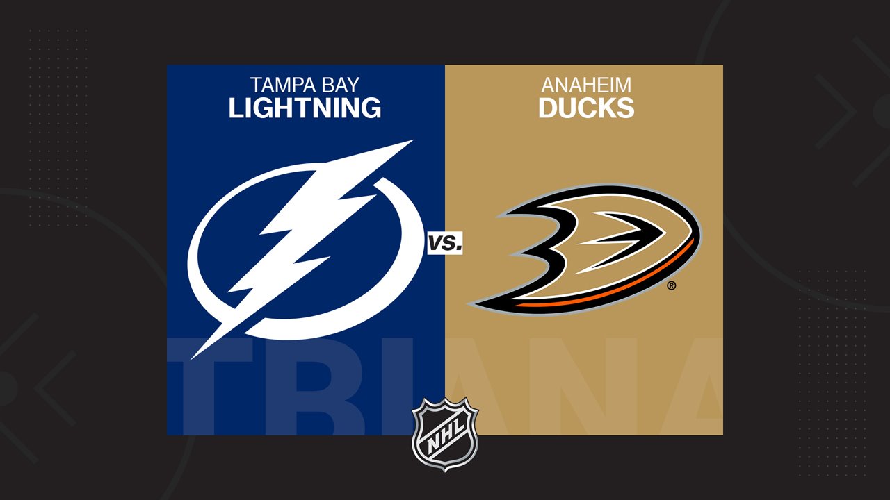 Tampa Bay Lightning vs Anaheim Ducks poster