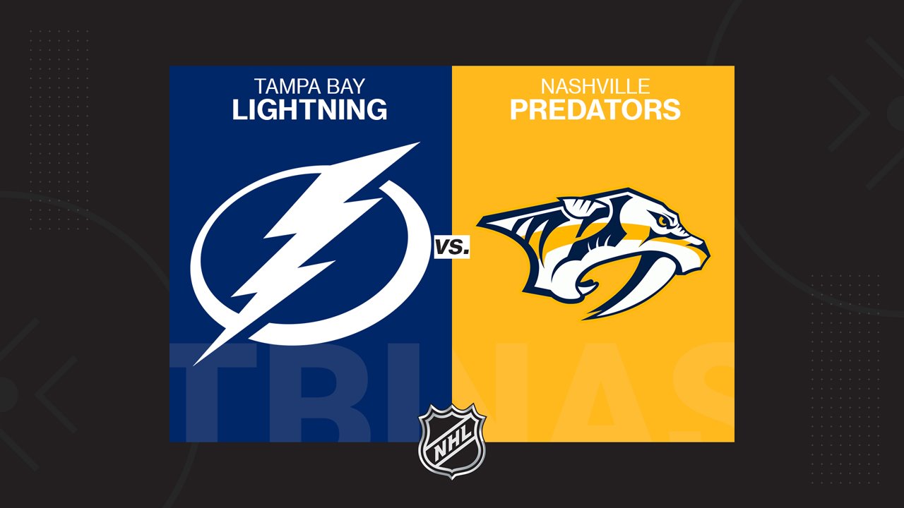 Tampa Bay Lightning vs Nashville Predators poster Tampa Bay Lightning vs Nashville Predators poster