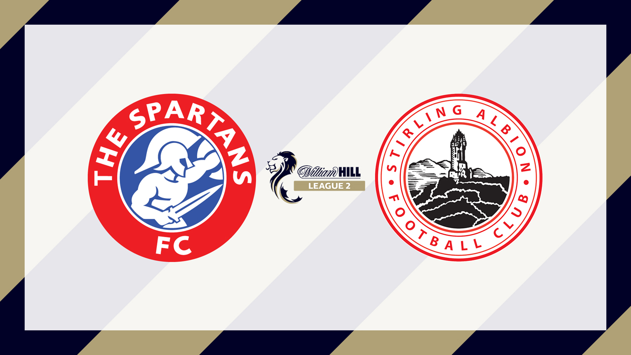 The Spartans vs Stirling Albion poster