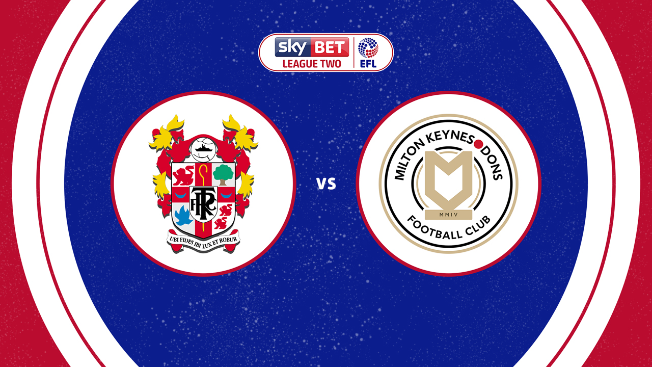 Tranmere Rovers vs Milton Keynes Dons poster Tranmere Rovers vs Milton Keynes Dons poster