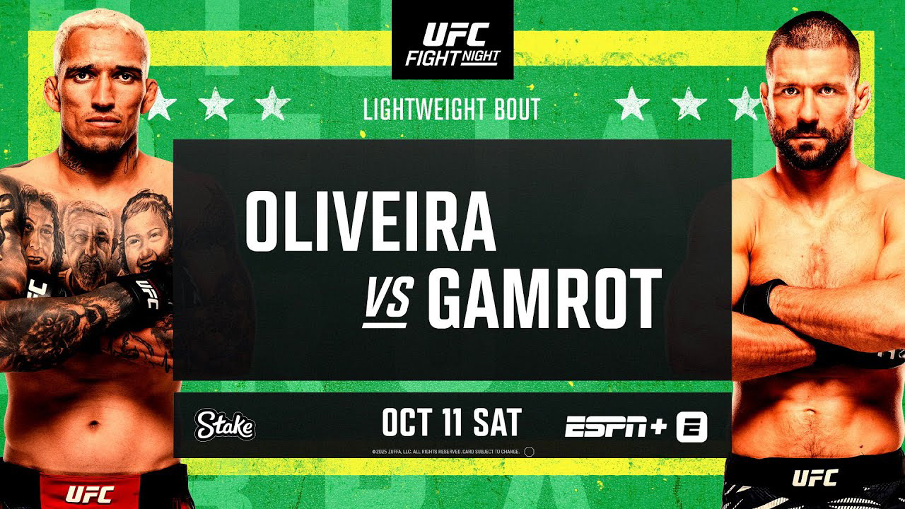 UFC Fight Night 261 Oliveira vs Gamrot poster