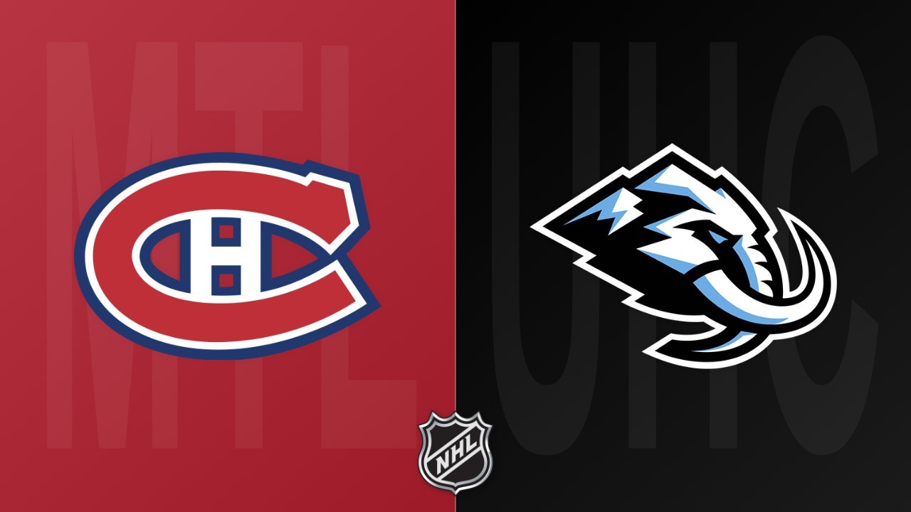 Utah Mammoth vs Montreal Canadiens poster Utah Mammoth vs Montreal Canadiens poster