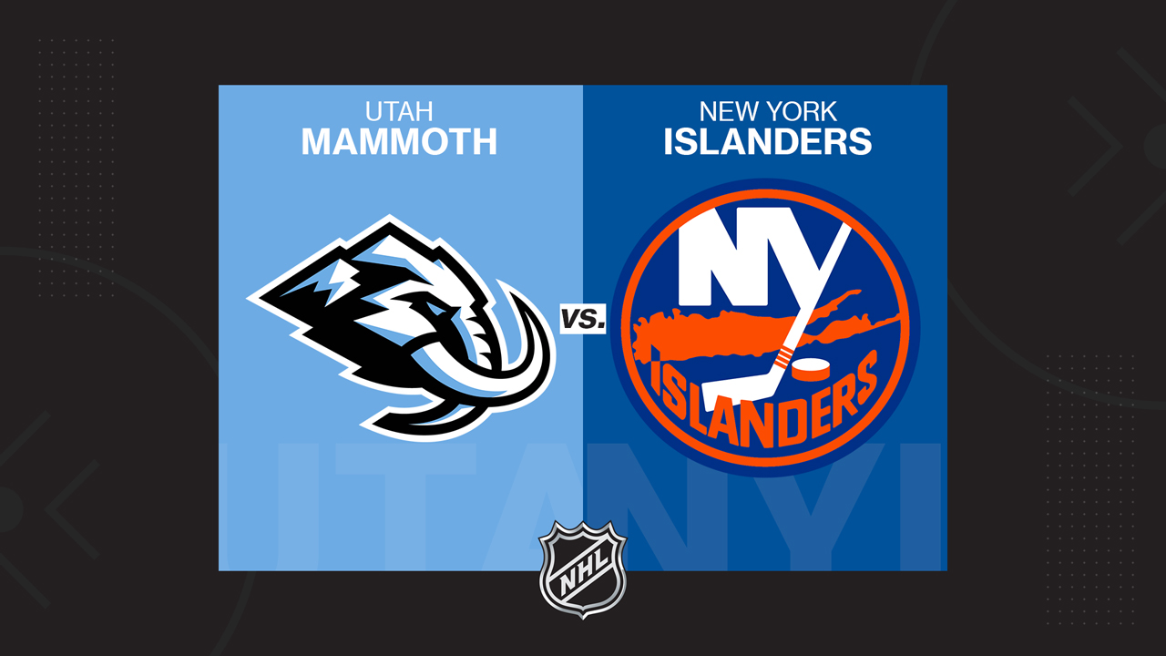 Utah Mammoth vs New York Islanders poster Utah Mammoth vs New York Islanders poster