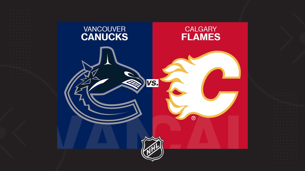 Vancouver Canucks vs Calgary Flames poster