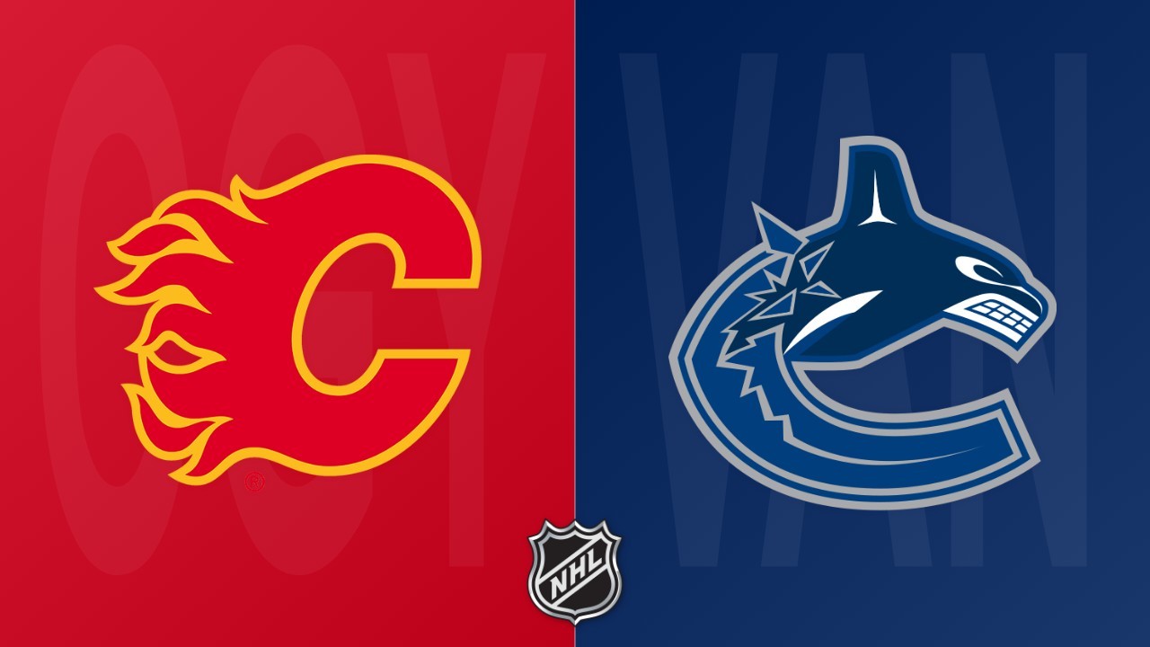 Vancouver Canucks vs Calgary Flames poster Vancouver Canucks vs Calgary Flames poster