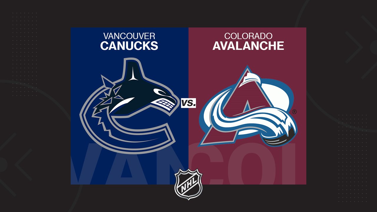 Vancouver Canucks vs Colorado Avalanche poster