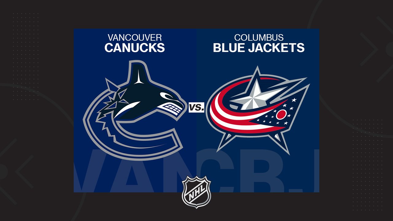 Vancouver Canucks vs Columbus Blue Jackets poster