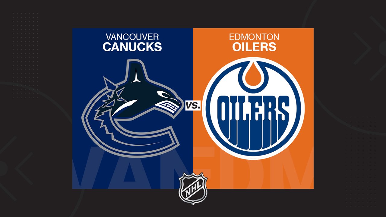 Vancouver Canucks vs Edmonton Oilers poster