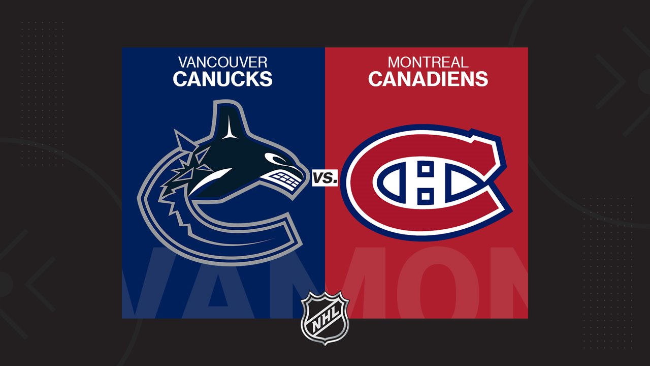 Vancouver Canucks vs Montreal Canadiens poster
