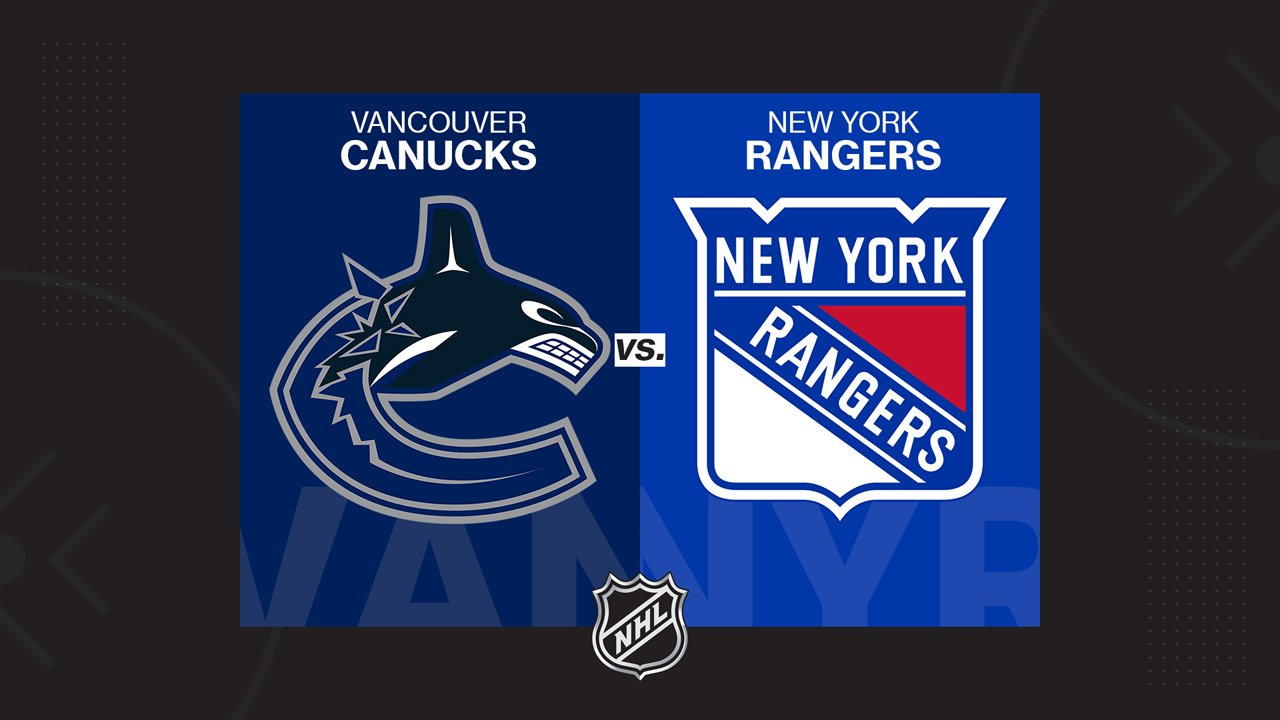Vancouver Canucks vs New York Rangers poster