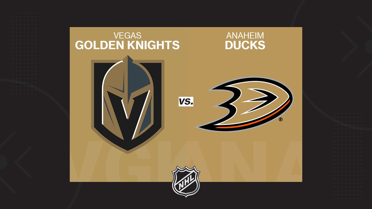 Vegas Golden Knights vs Anaheim Ducks poster