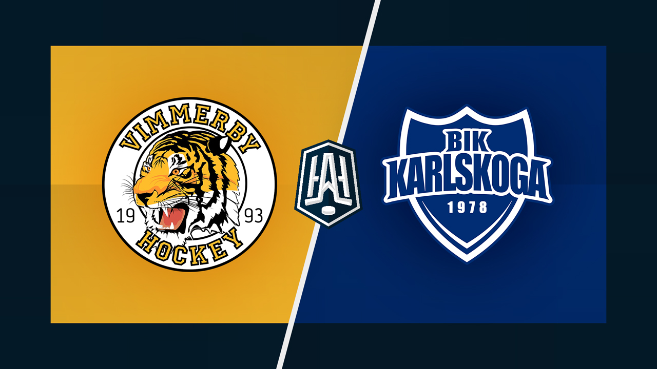 Vimmerby vs BIK Karlskoga poster Vimmerby vs BIK Karlskoga poster