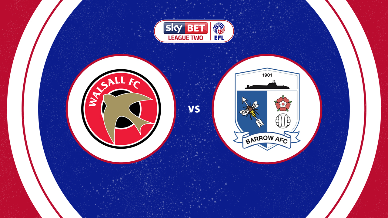 Walsall vs Barrow poster