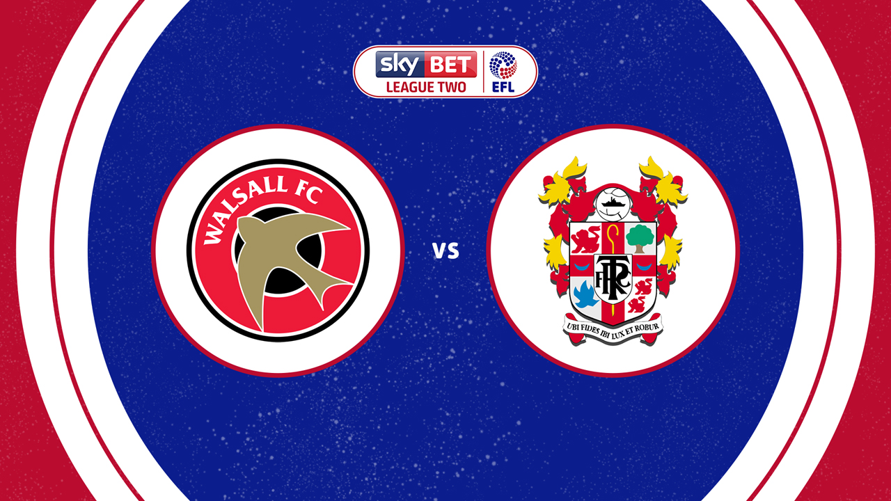 Walsall vs Tranmere Rovers poster