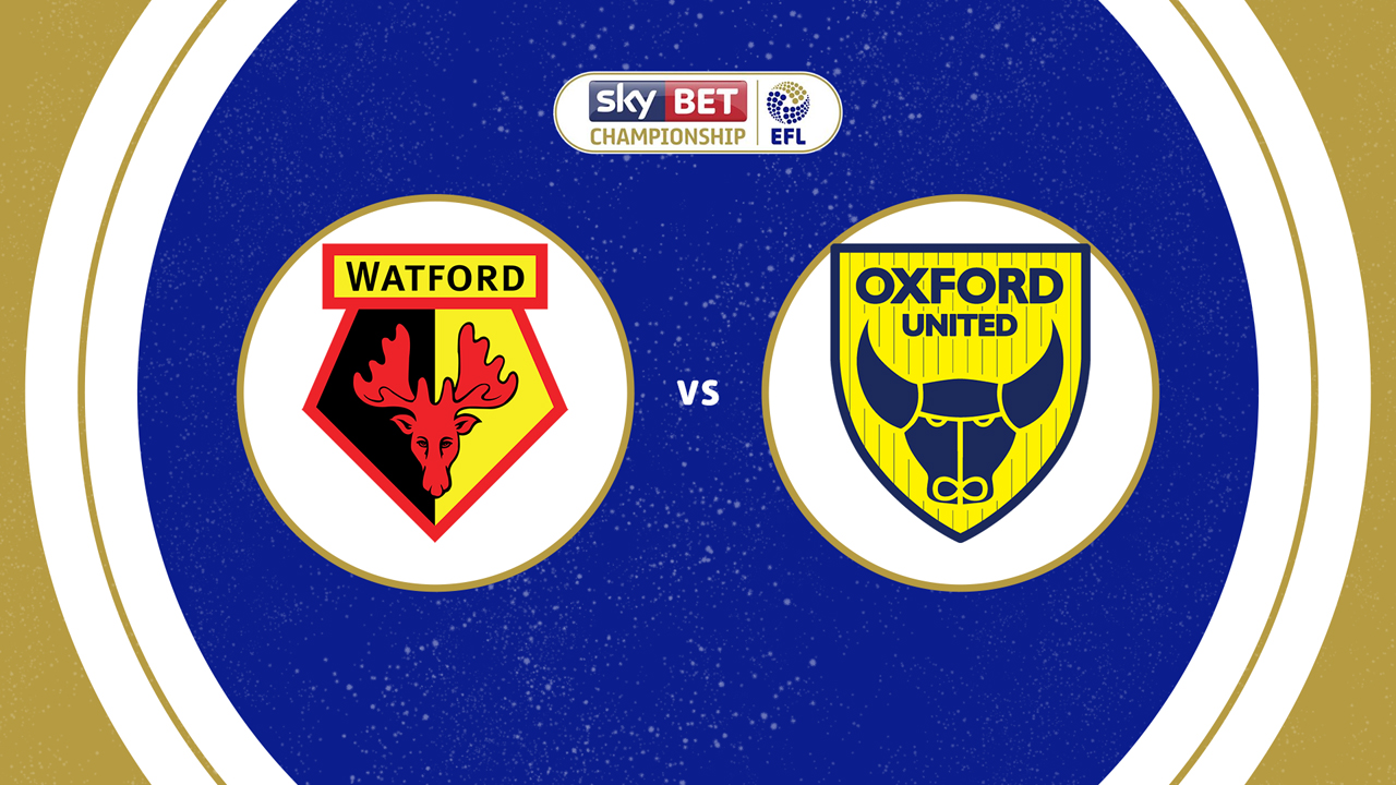 Watford vs Oxford United poster Watford vs Oxford United poster