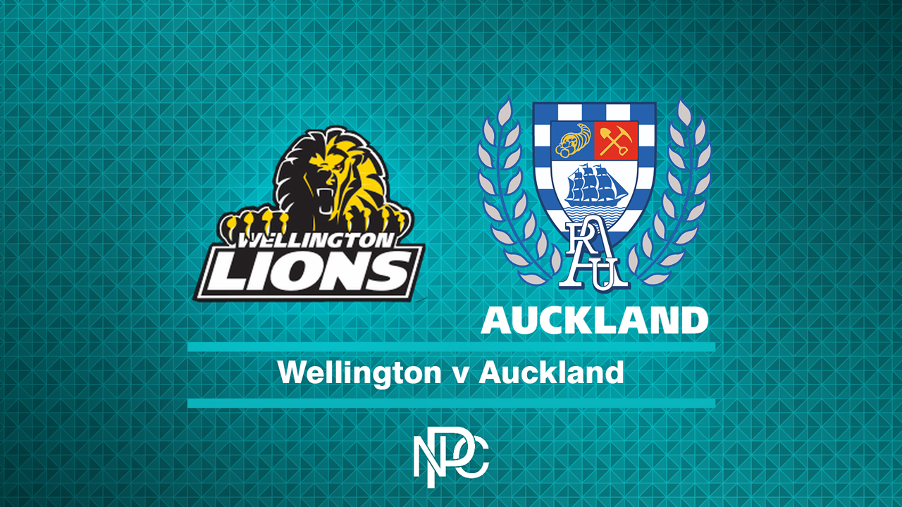 Wellington vs Auckland poster