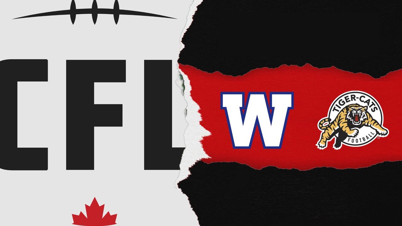 Winnipeg Blue Bombers vs Hamilton Tiger-Cats poster Winnipeg Blue Bombers vs Hamilton Tiger-Cats poster