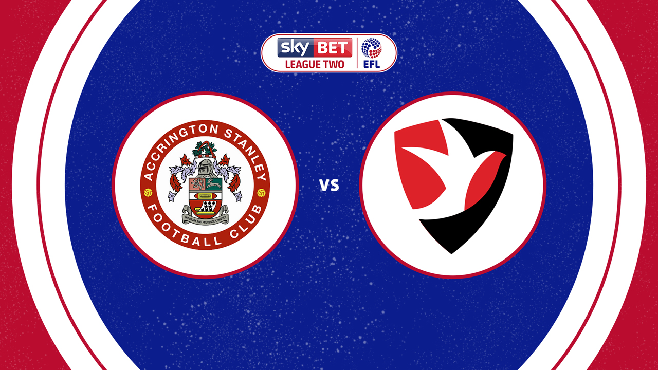 Accrington Stanley vs Cheltenham Town poster