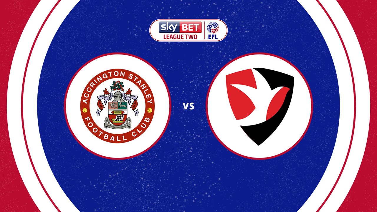 Accrington Stanley vs Cheltenham Town poster