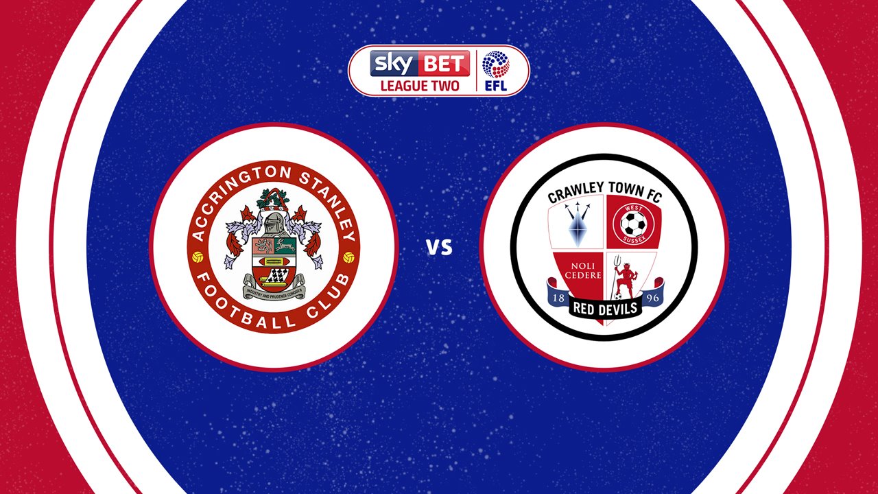 Accrington Stanley vs Crawley Town poster