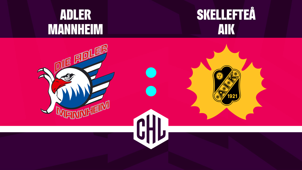 Adler Mannheim vs Skellefteå AIK poster