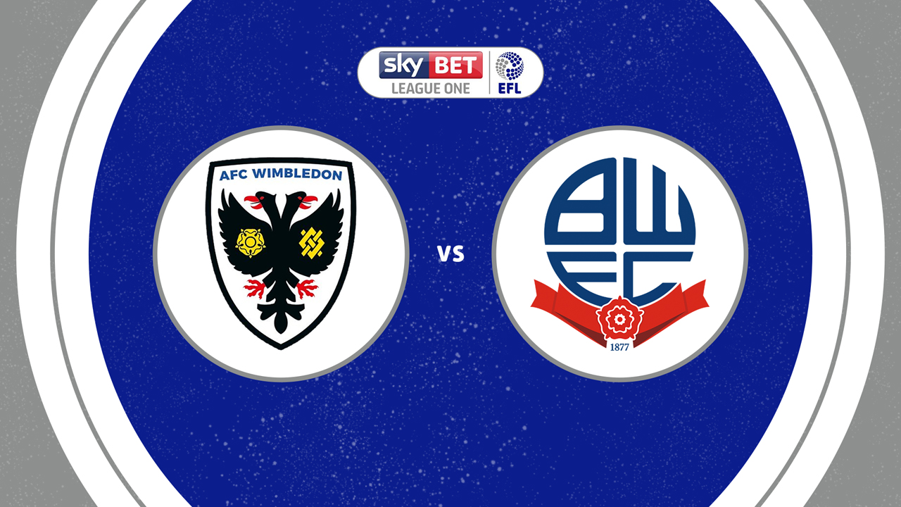 AFC Wimbledon vs Bolton Wanderers poster