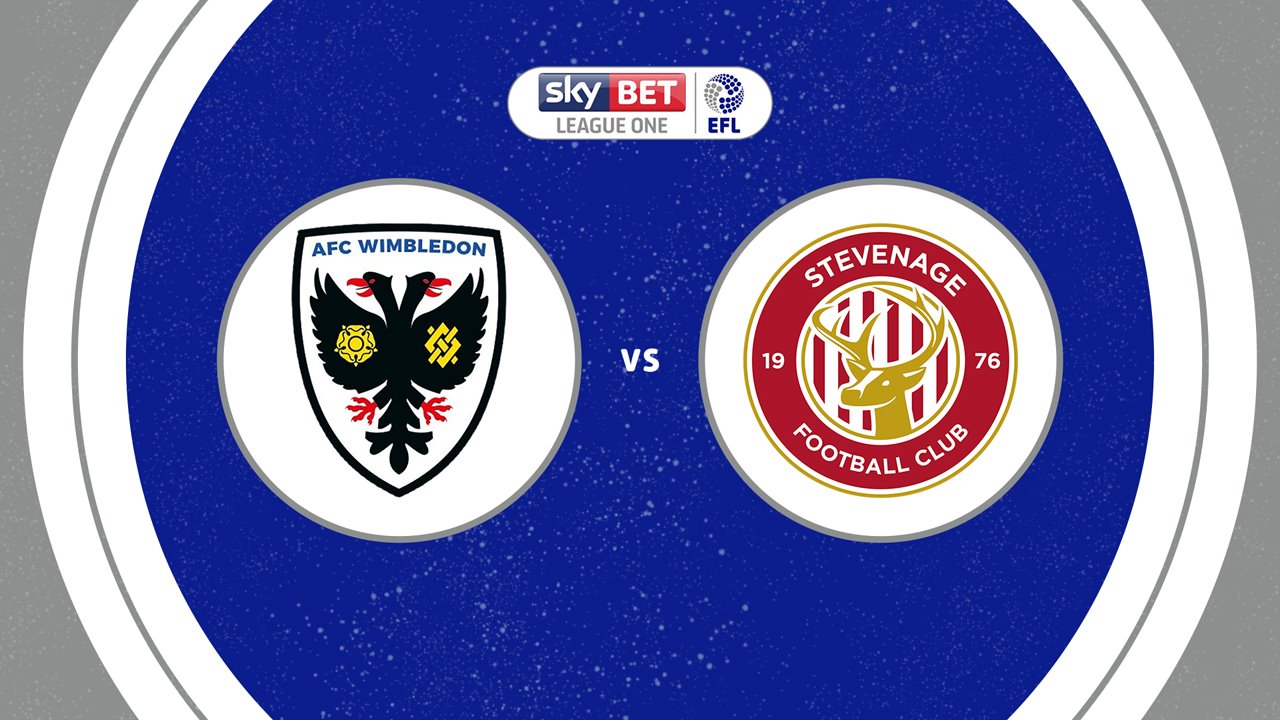 AFC Wimbledon vs Stevenage poster