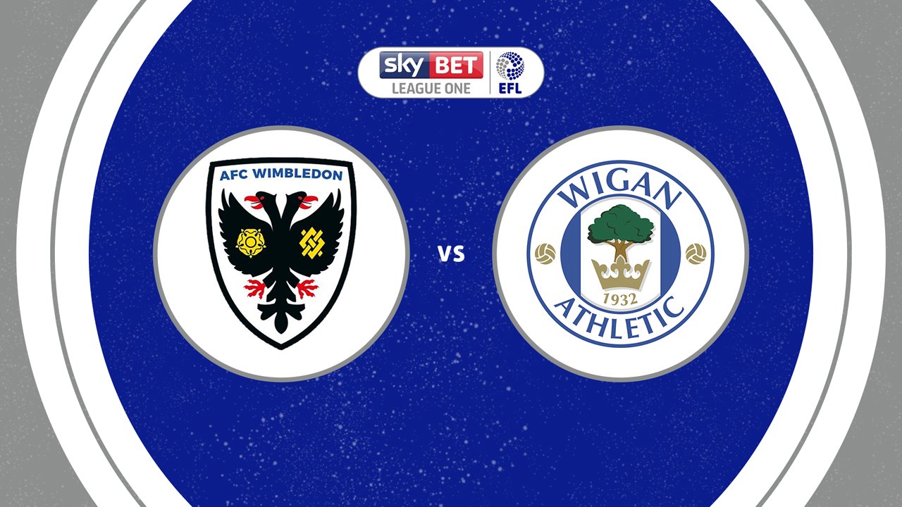 AFC Wimbledon vs Wigan Athletic poster