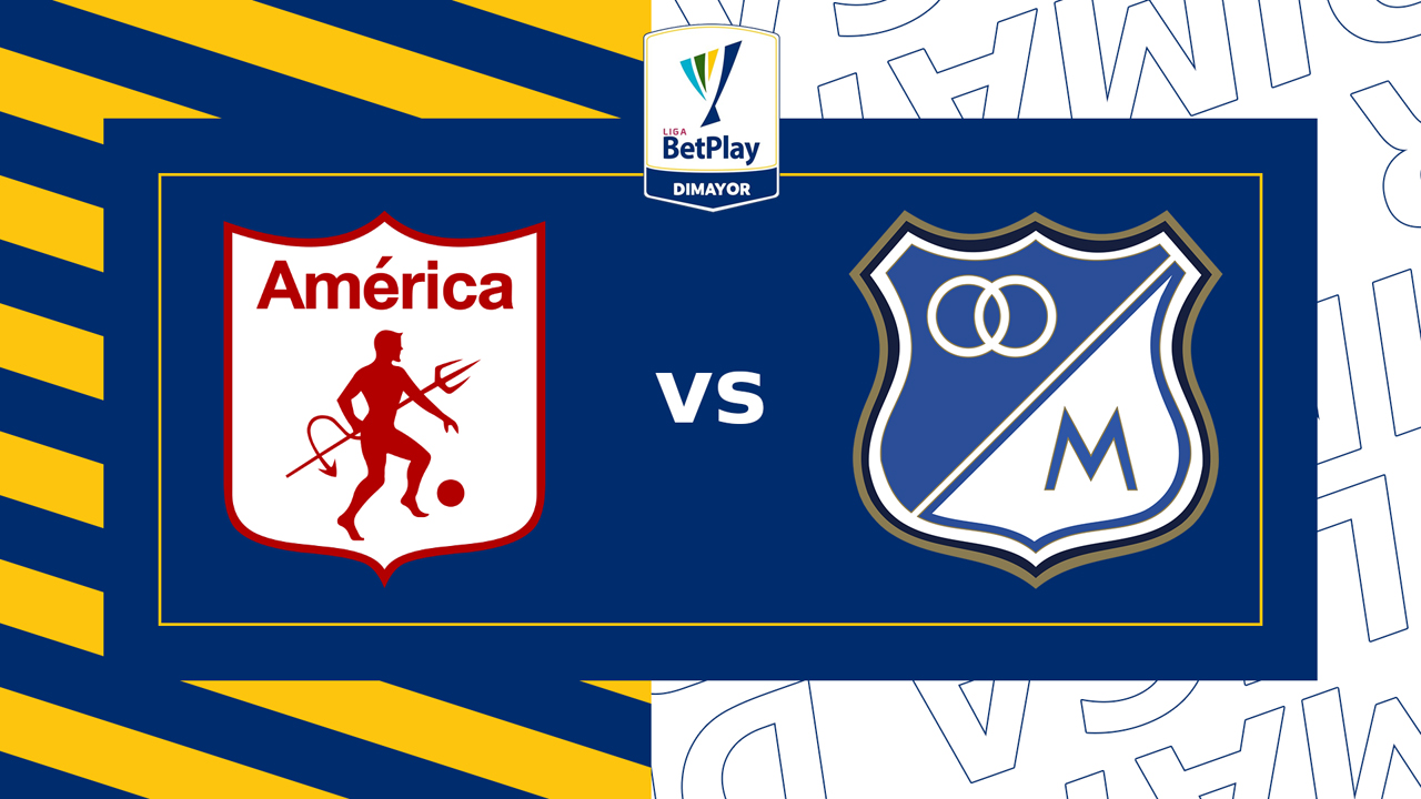 América de Cali vs Millonarios poster
