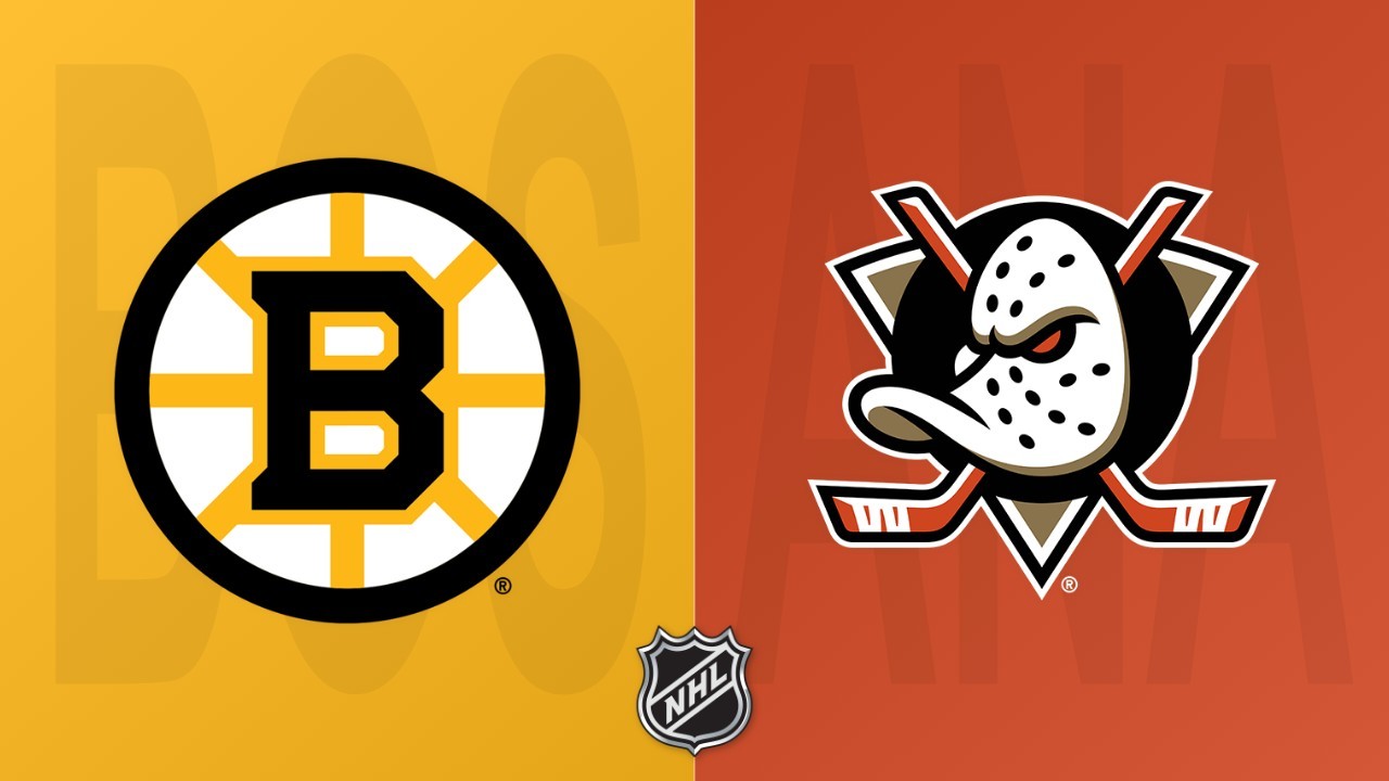 Anaheim Ducks vs Boston Bruins poster