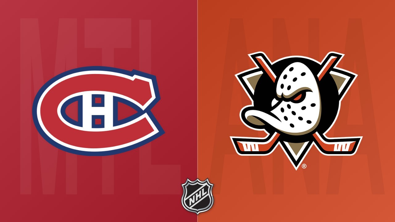 Anaheim Ducks vs Montreal Canadiens poster