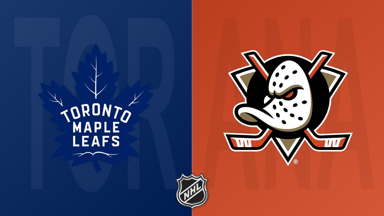 Anaheim Ducks vs Toronto Maple Leafs poster