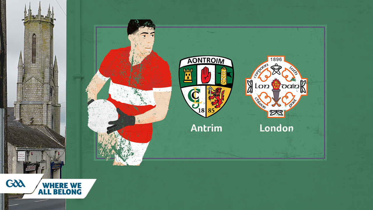 Antrim GAA Football vs London GAA Football poster