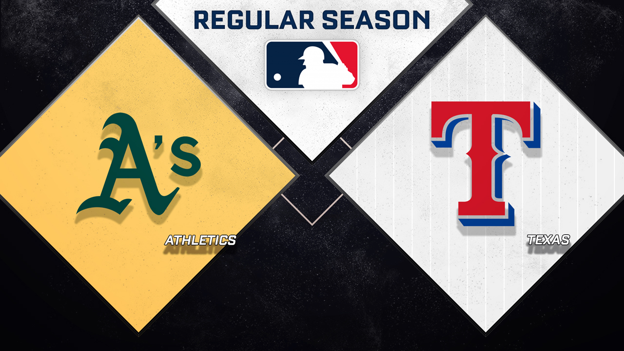 Athletics vs Texas Rangers poster